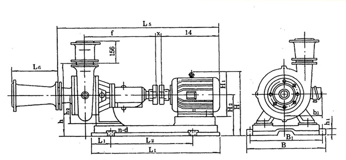 PW、PWF型悬臂式离心污水泵